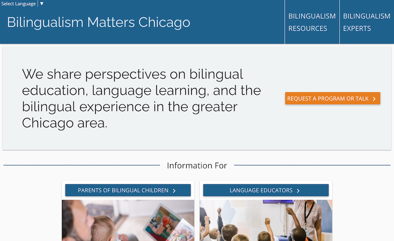 Bilingualism Matters Website Screenshot